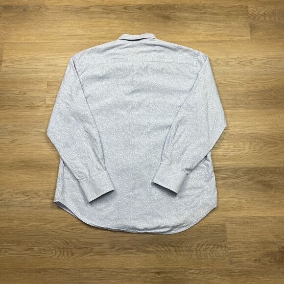 Robert Graham Shirt Mens Extra Large Blue Wall Street Money Bags Long Sleeve - Picture 8 of 12